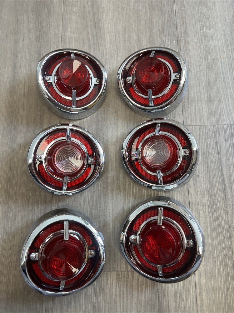 1962 Impala Ful-Size Tail Light & Back up lens Assembly Set