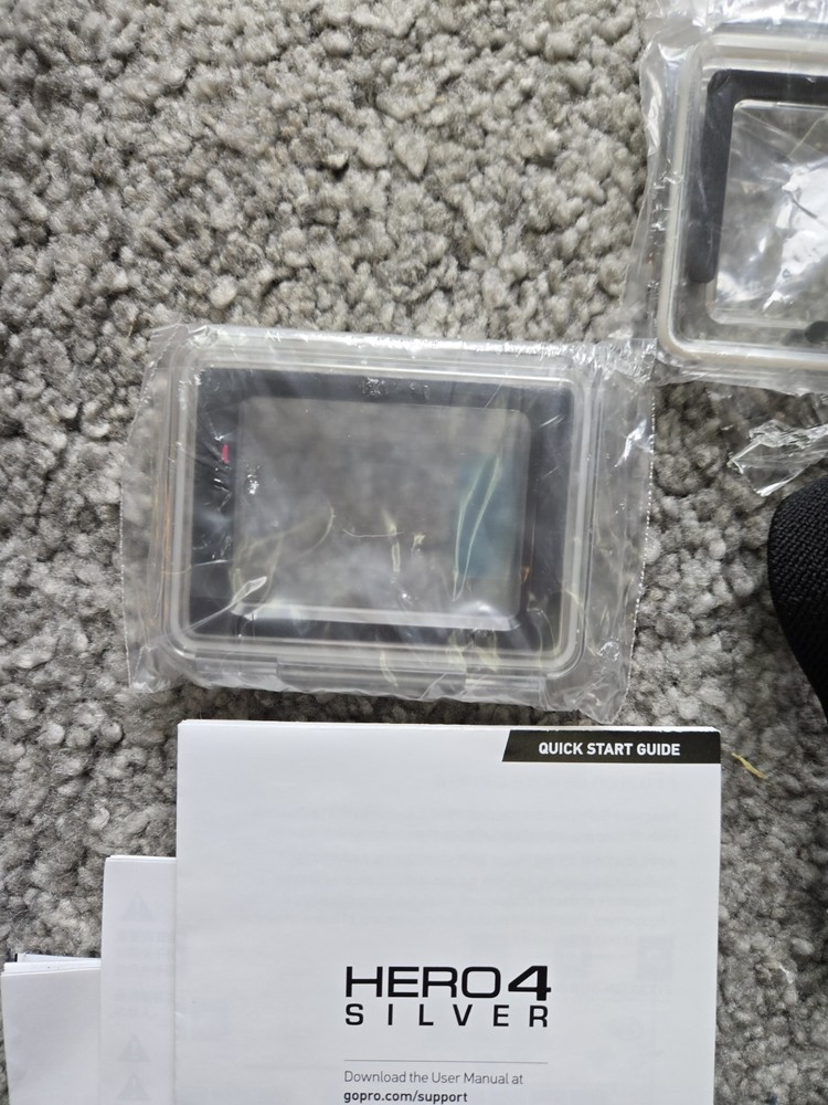 Gopro Hero 4 With Case Different Backs. Wearable Mount W/ Different Attachments