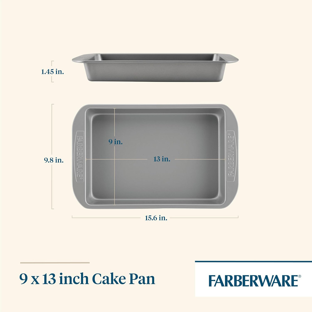 Nonstick Bakeware Baking Pan / Nonstick Cake Pan, Rectangle - 9 Inch X 13 Inch,