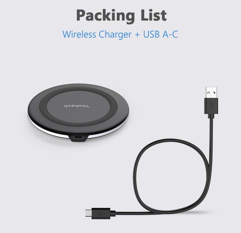Yootech Wireless Charger, 10W Max Fast Wireless Charging Pad