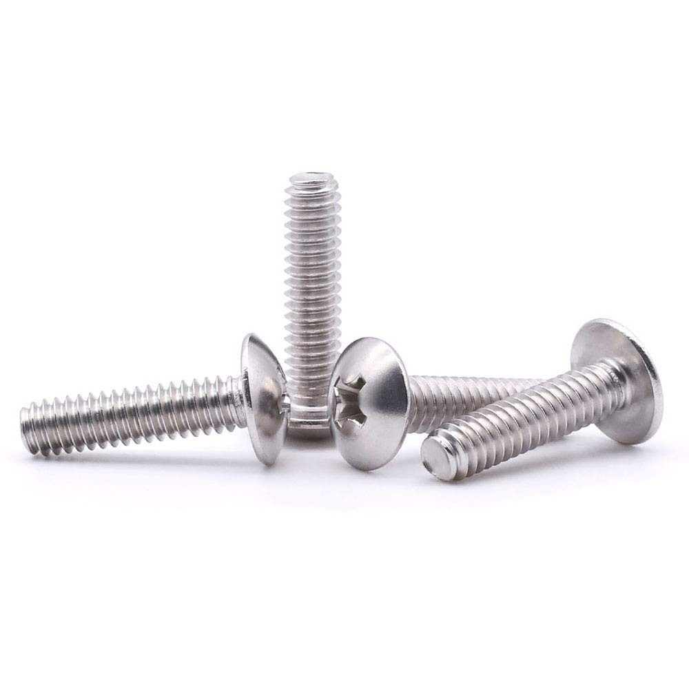 5/16-18 x 1" Truss Head Machine Screws, Phillips Drive, Fully Machine Thread,...