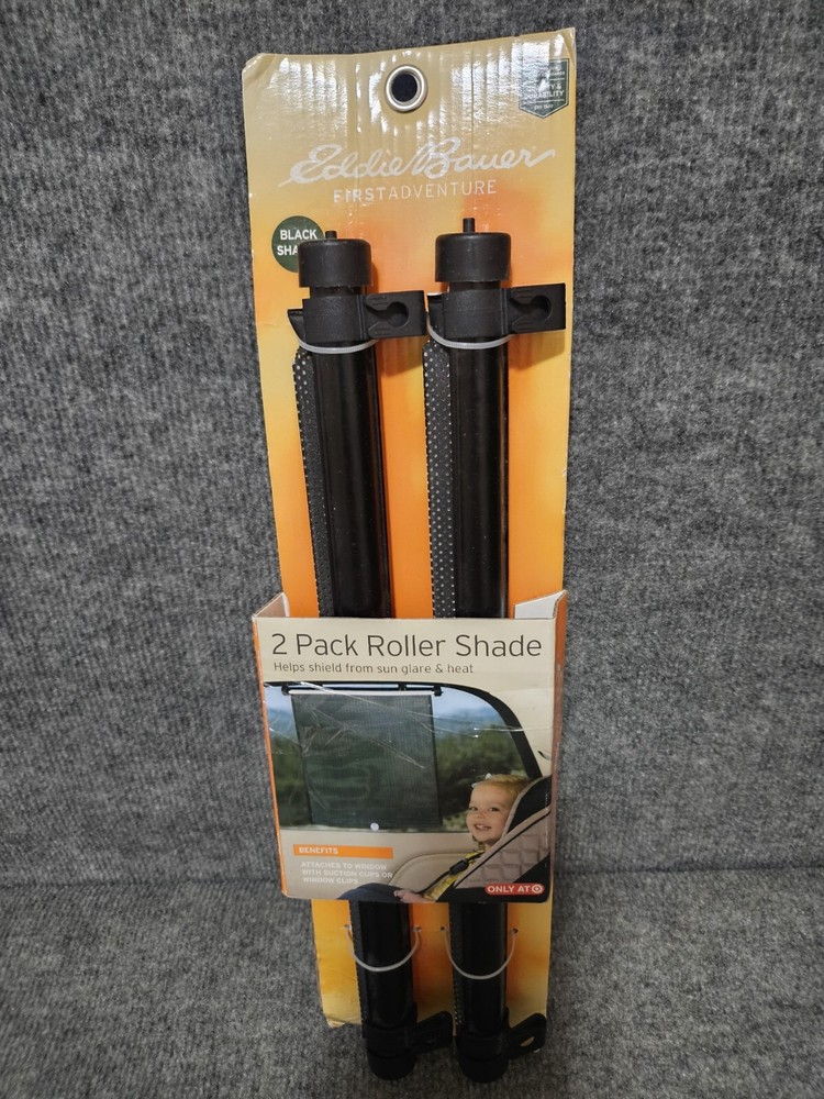 Eddie Bauer First Adventure 2 Pack Black Roller Shade