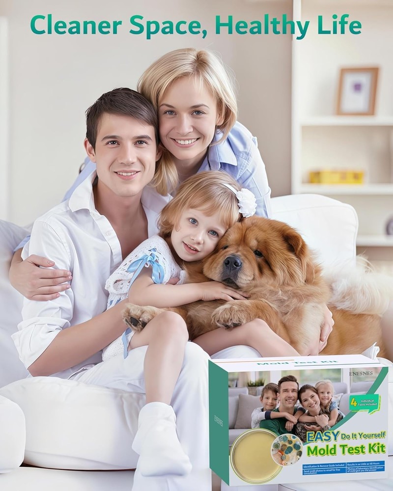 Comprehensive Home Mold Kit - 4 AGAR Tests & Expert Identification Included