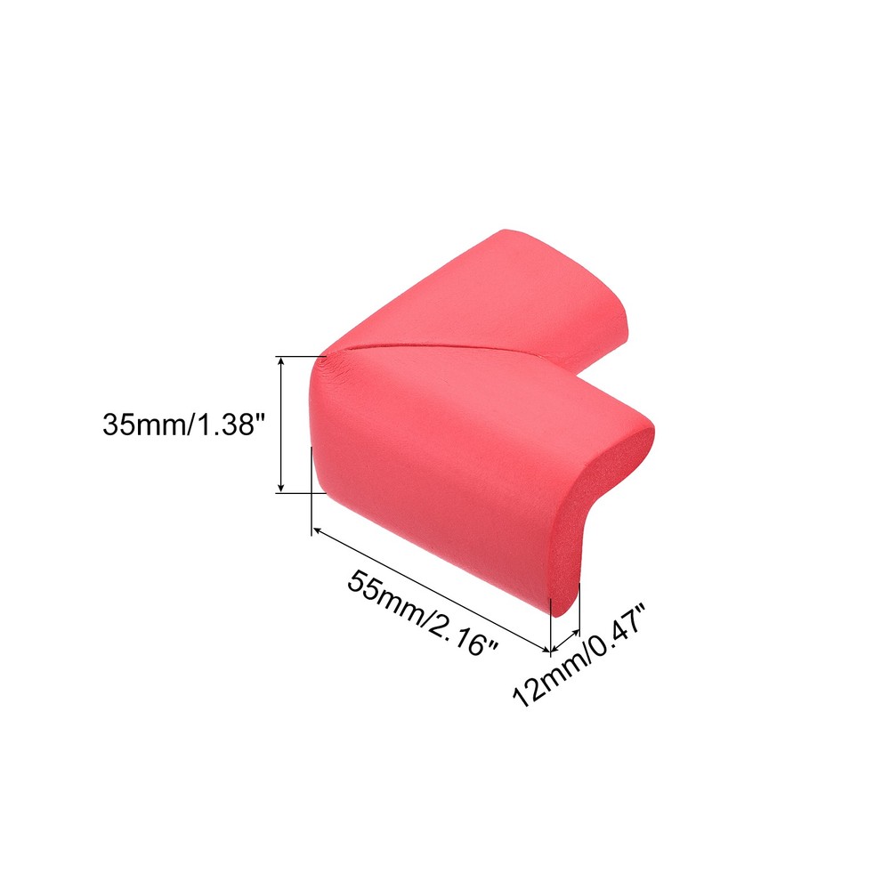 Corner Guards Edge Protectors, 4Pack Foam Bumper Thicken, 55mm Red