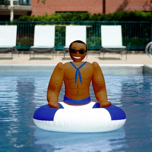 Drinking Buddies Jerry Inflatable Pool Ring – Hunky Sailor Pool Float for