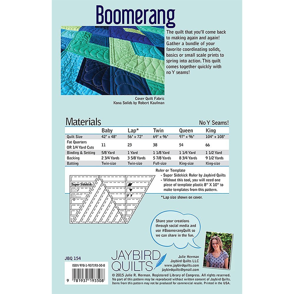 Jaybird Quilts Boomerang Quilt Pattern