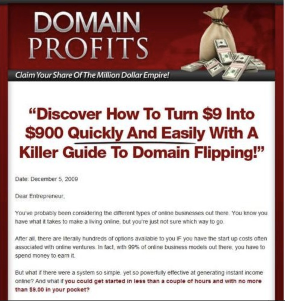 🥇 Turnkey Domain Profits Ebook Website
