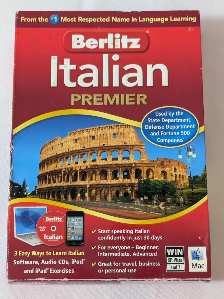 Berlitz Italian Premier PC/Mac Software, Audio CDs, Beginner to Advanced