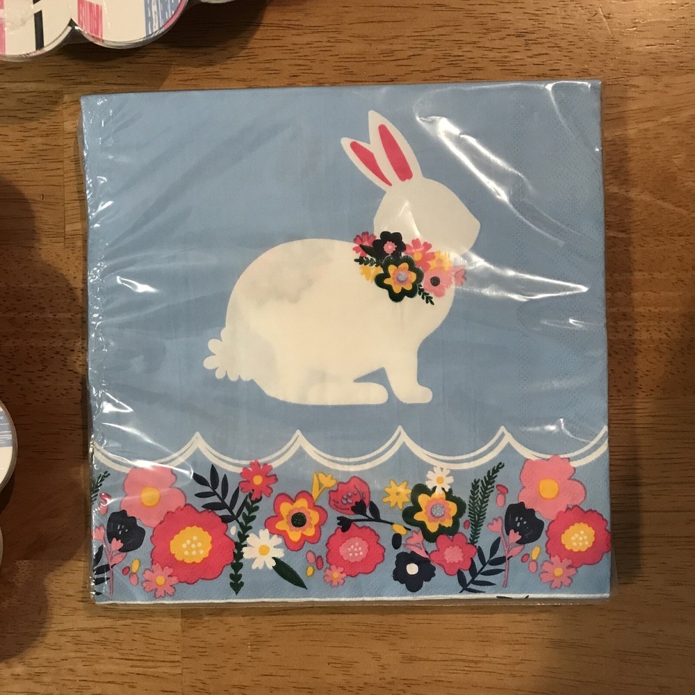 Packed Party Easter Bunny Dinner Plates and Dinner Napkins