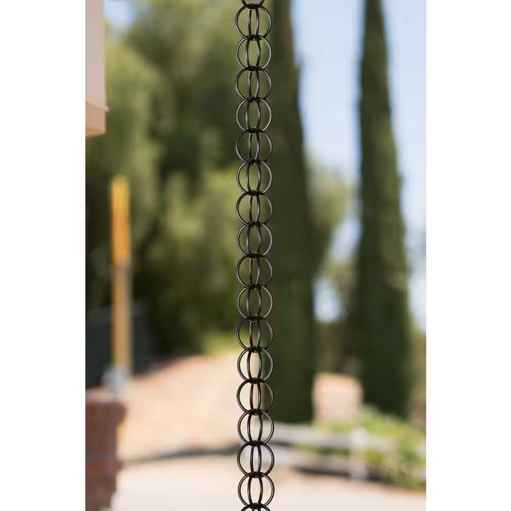 8.5 Ft. Aluminum Ring Rain Chain (Black)