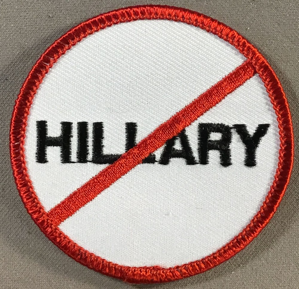 No More Hillary light humor morale patch