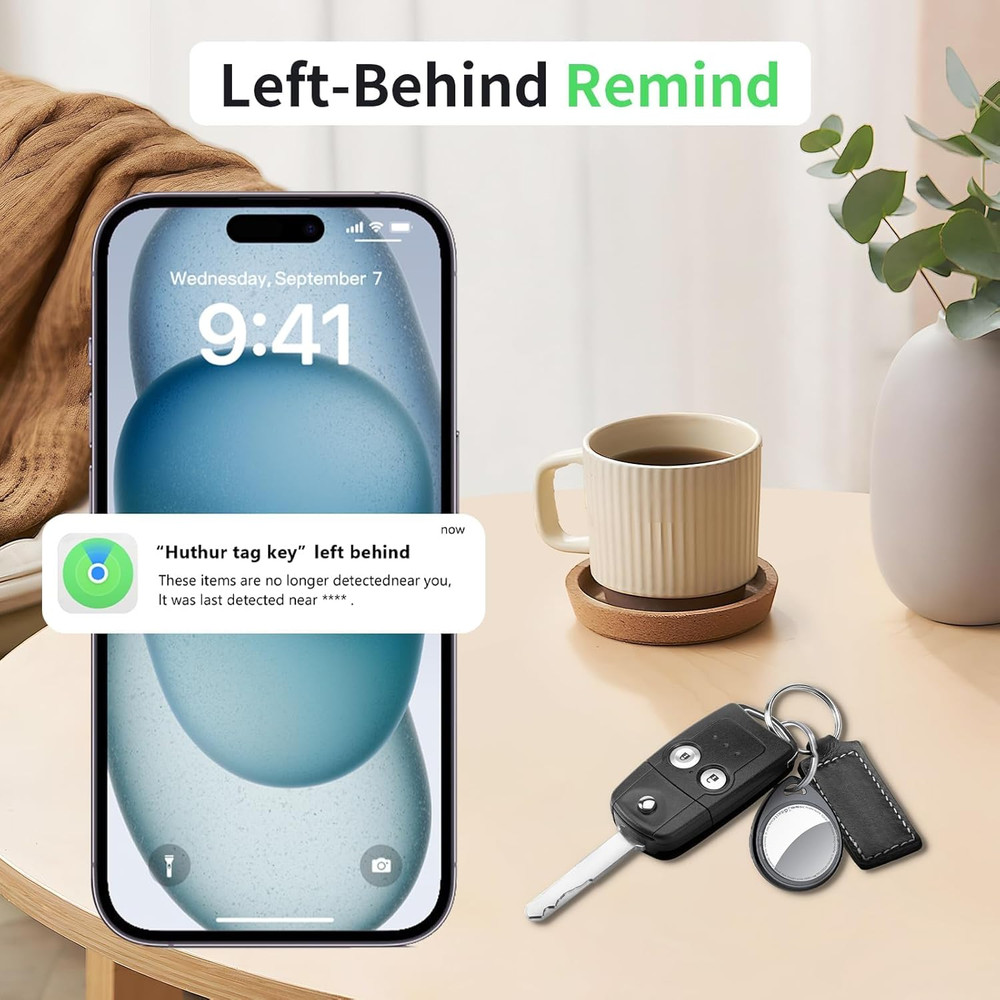 Air Tracker Tags-4 Pack, 5.3 Bluetooth Tracker Work with Apple Find My (iOS Only