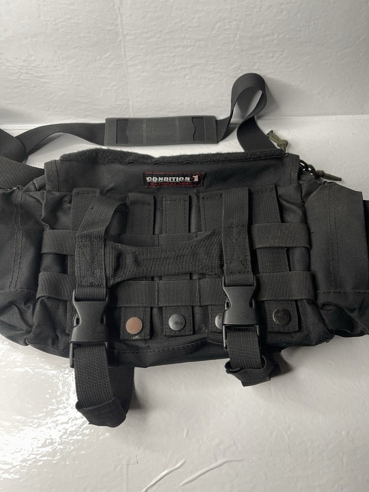 Condition 1 Black Tactical Deployment Bag W/ Carrying Strap