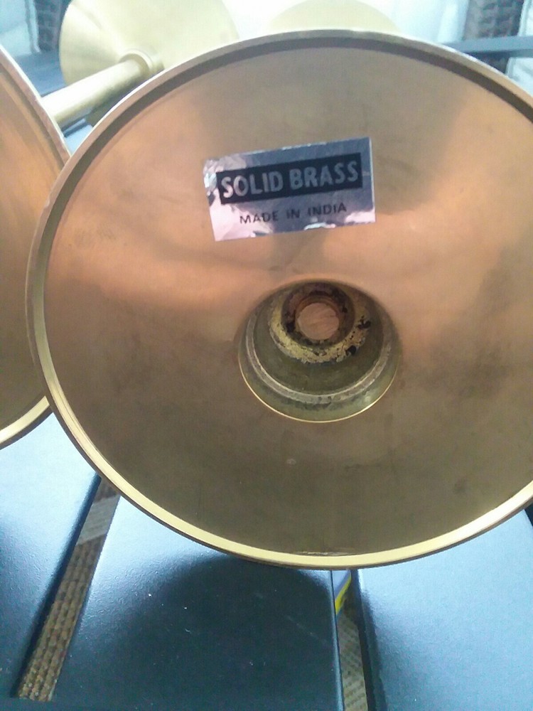 Two Brass Candle Holder Made In India