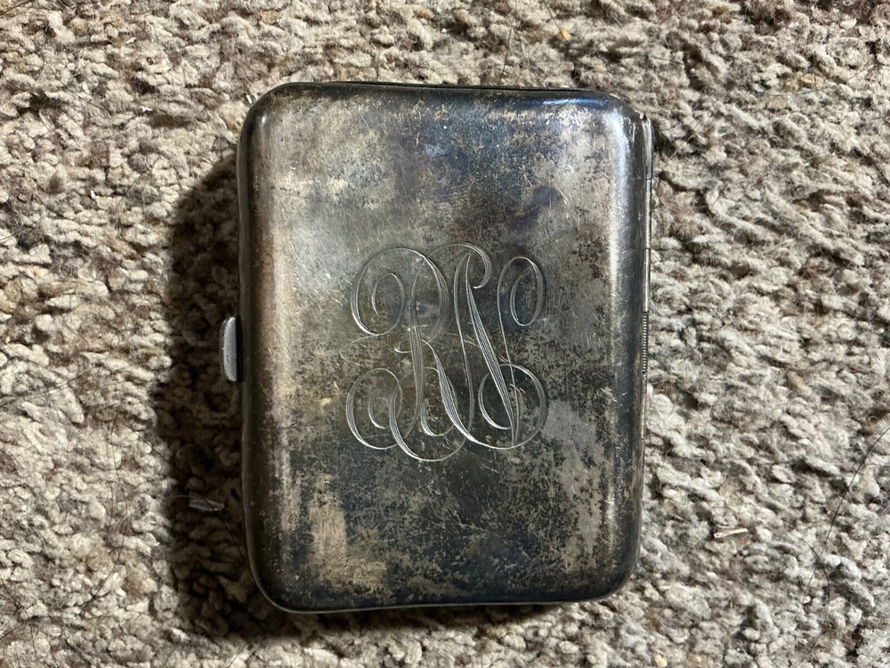 GORHAM Sterling Silver B150 Cigarette Case 3 oz pre 1918 DENTED needs cleaning