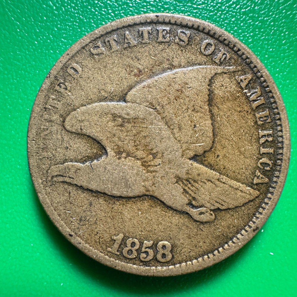 1858 LL Flying Eagle Cent C158