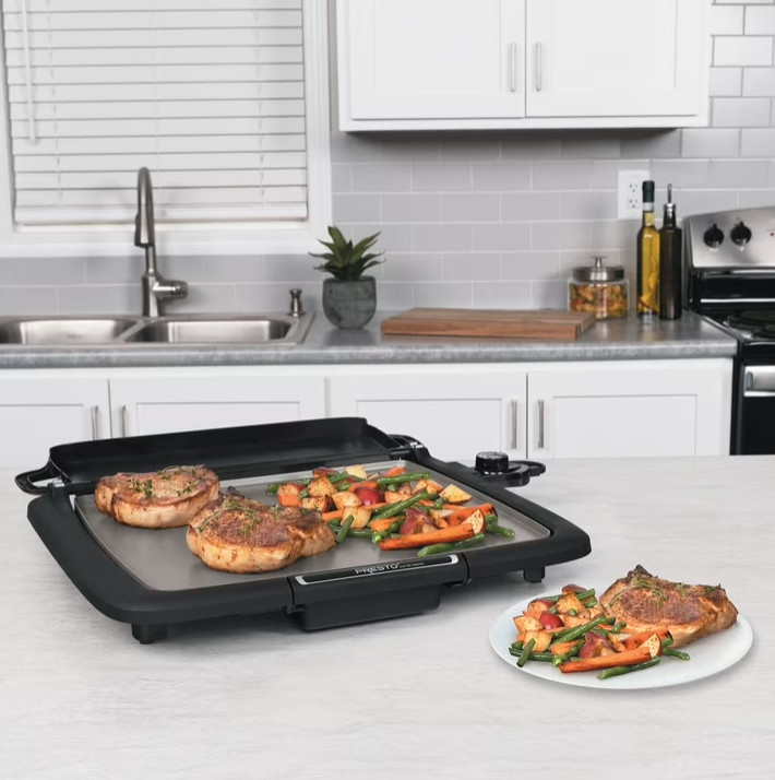 Presto Ceramic Electric Griddle/Warmer Plus, Black 07024