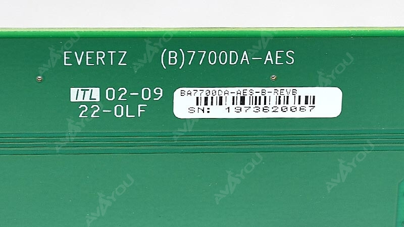 Evertz 7700DA-AESB Auto Equalizing Balanced AES/EBU Distribution Amplifier DA