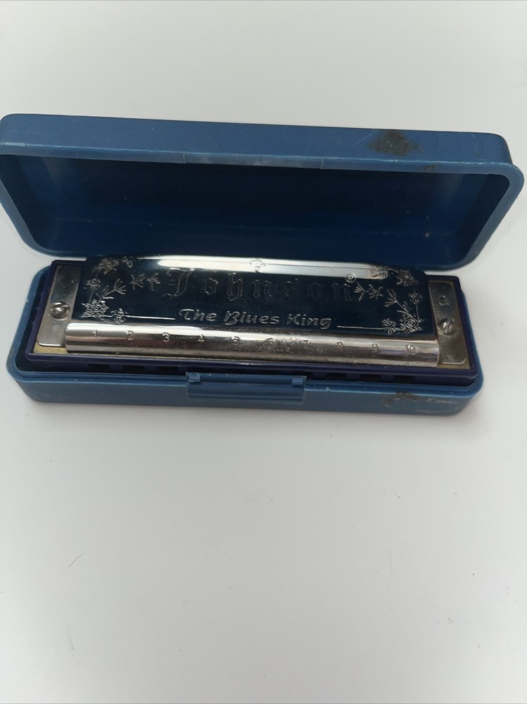 BLUES KING HARMONICA 10 HOLE Eb FLAT KEY CASE CLOTH STAGE STUDIO RECORDING