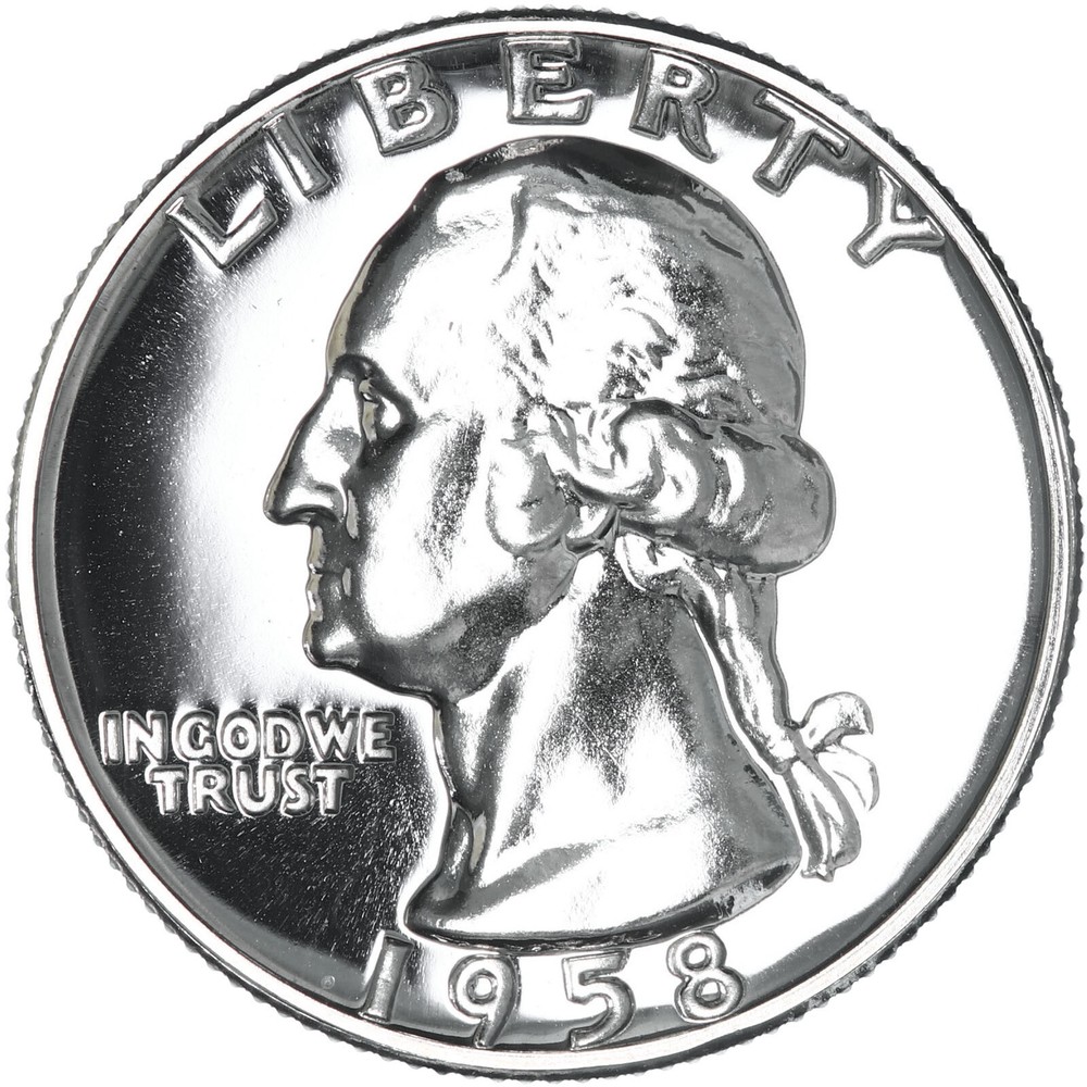 1958 (P) Washington Quarter Gem Proof 90% Silver