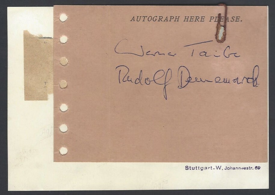 AOP Werner Taube Classical Artist Music signed card