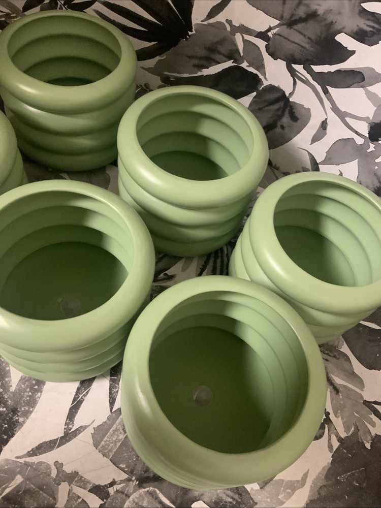 ➿ ROOM ESSENTIALS ceramic Planter, Green, 4.5”👉6pk👈 🆕