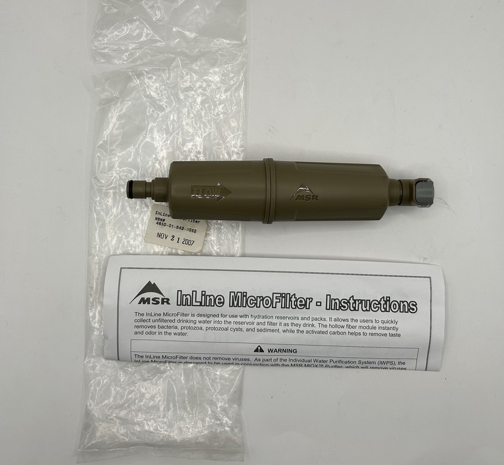 MSR Inline MicroFilter USGI Surplus *NEW*