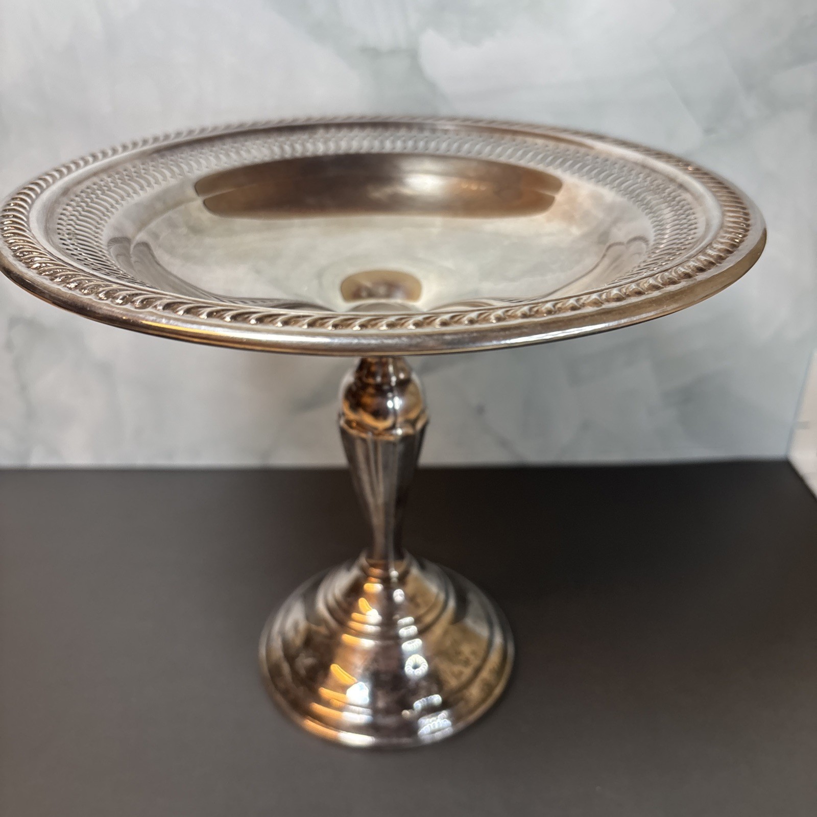 F.B. Rogers Silver Co 1883 - Silver Plate Pedestal Compote Candy Dish