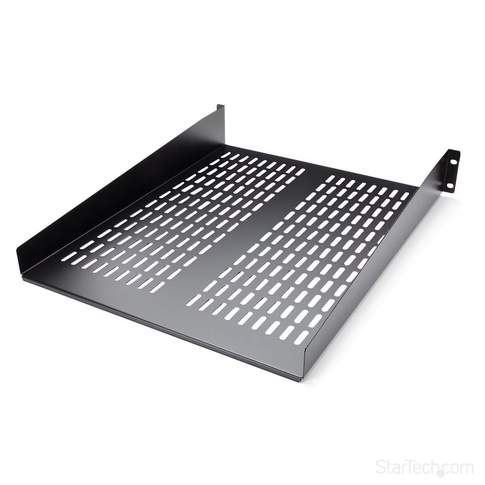 StarTech 2U 22in Vented Fixed Server Rack Cabinet Shelf - 50lbs