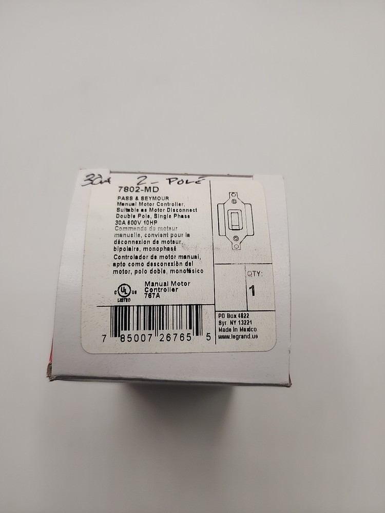 Legrand 7802MD Pass & Seymour Manual Controller Switch, (LA46P)