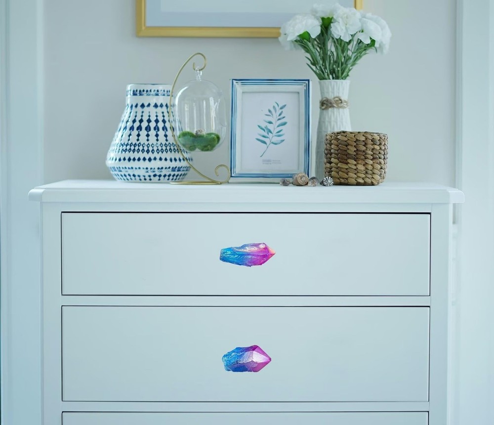 Natural Crystal Stone Cabinet Knobs Decorative Drawer Knobs Handles Gemstone ...