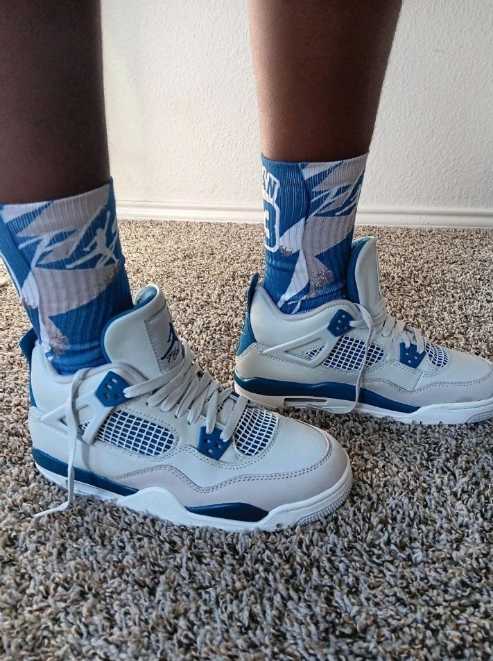 JORDAN 4 MILITARY BLUE SOCKS