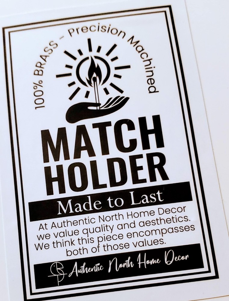 Match Holder with Striker - Bonus Incense - 100% Solid Brass Gold