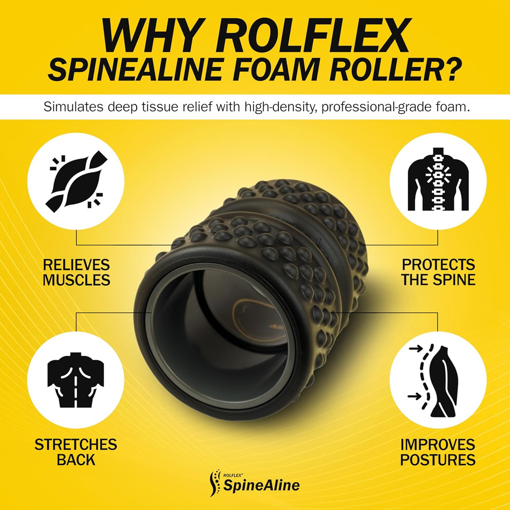 Spinealine Back Roller – Muscle Rollers Deep Tissue Spine Alignment Tool – Ergon