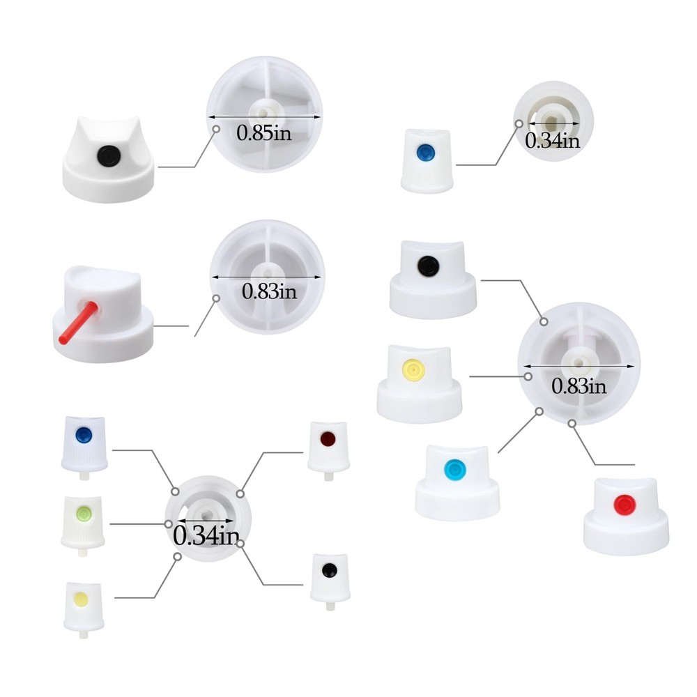 Spray Paint Nozzle Caps Set, 26 Universal Replacement Tips, 1, Mixed loading