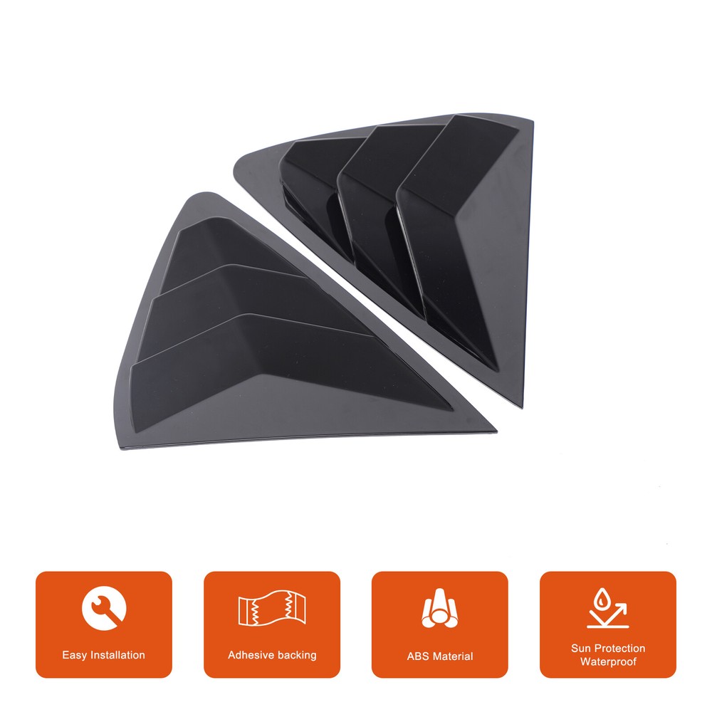 ABS Glossy Black Rear Triangular Louver Trim Panel For BMW X6 2015-2019