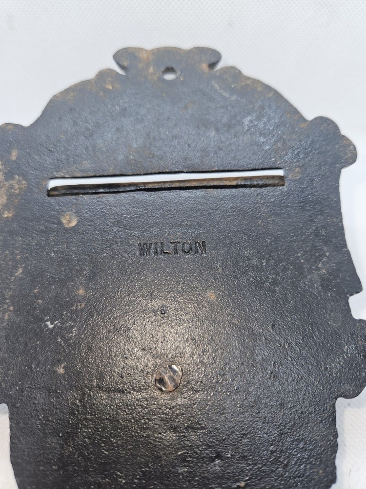 Wilton Matchbox Holder Cast Iron Victorian Wall-Mounted