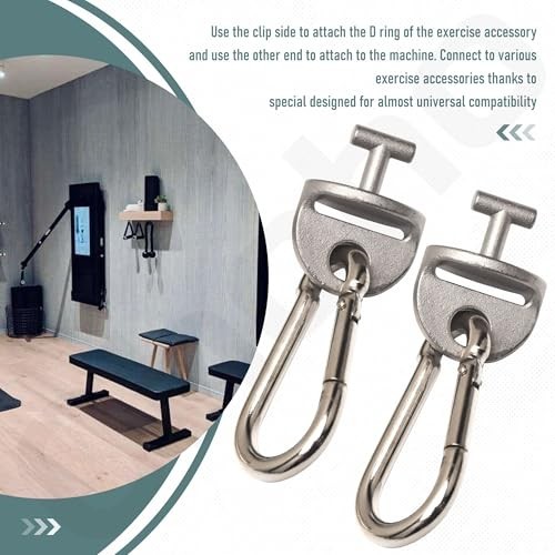 T Lock Adapter with Snap Hooks 2 Pack for Home Gym & Cable Machine Accessories