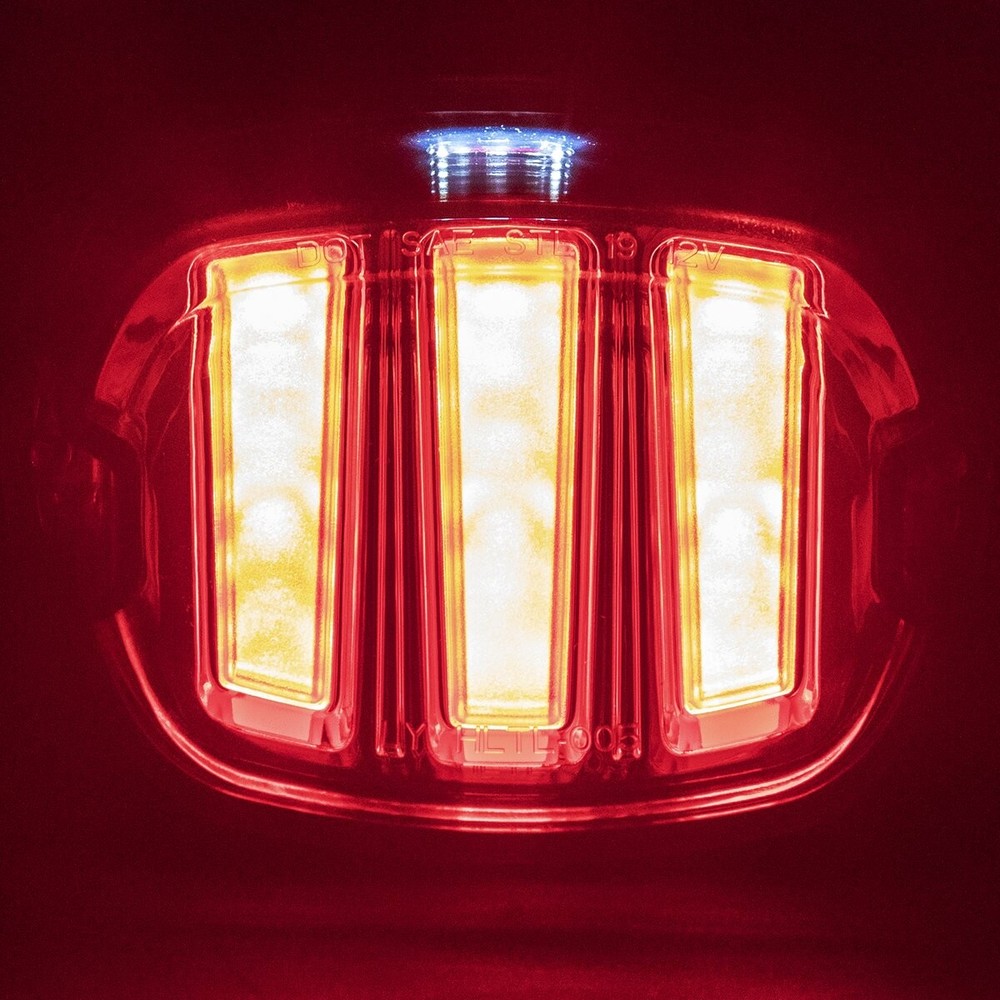 HogWorkz Chrome Ignitez LED Taillight w/Plate Light - HW307102