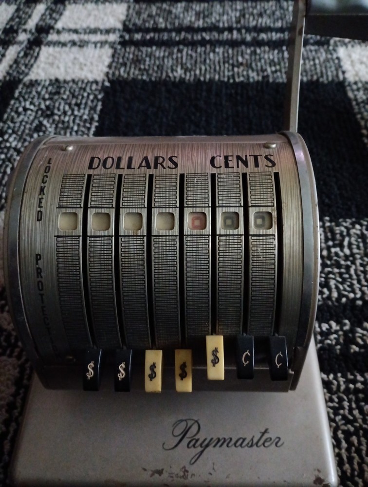 Vintage Paymaster Check Writers Machine