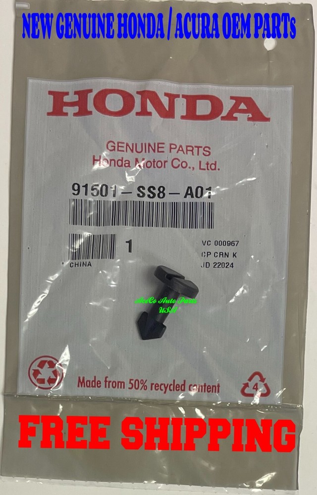 GENUINE ACURA MDX 01-13 Engine Cover Mounting Locking Stud+ Receptacle 2-PCS/PKG
