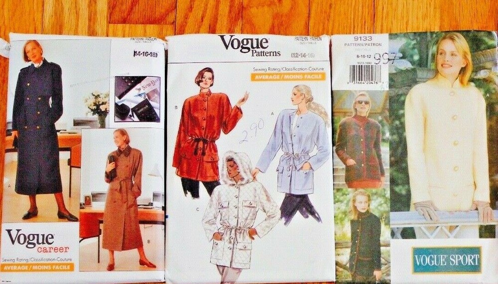Vogue COAT JACKET CAPE Sew Pattern ~ U PICK! Misses & Plus Sz UC