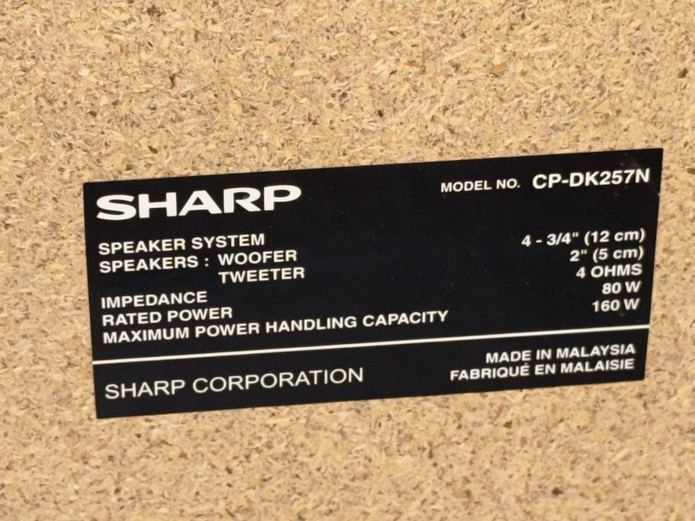 Sharp XL-DK257N Micro Component Stereo System iPod Dock CD & AM/FM Free Ship