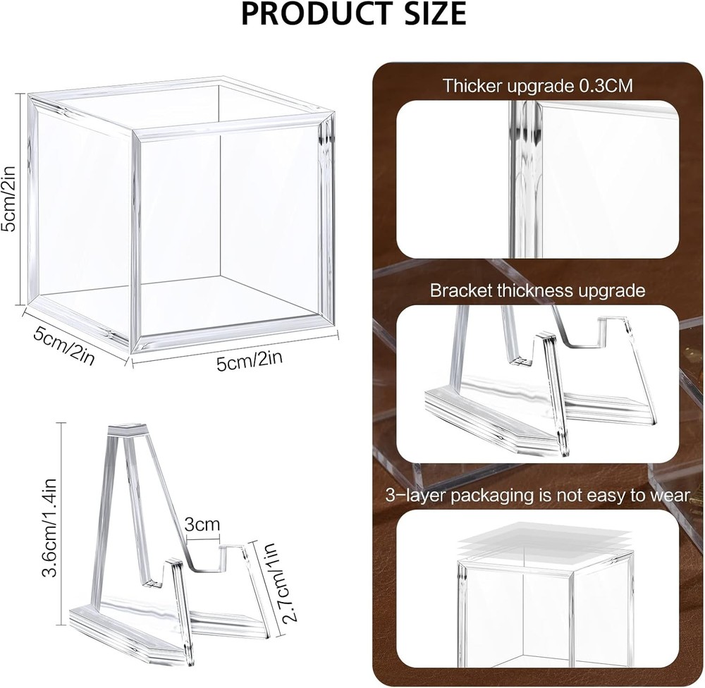 Championship Ring Display Case, Acrylic Box and Holder Transparent