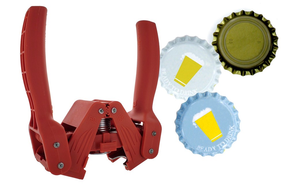 Red Baron Bottle Capper and 144 Count Cold Activated Bottle Caps