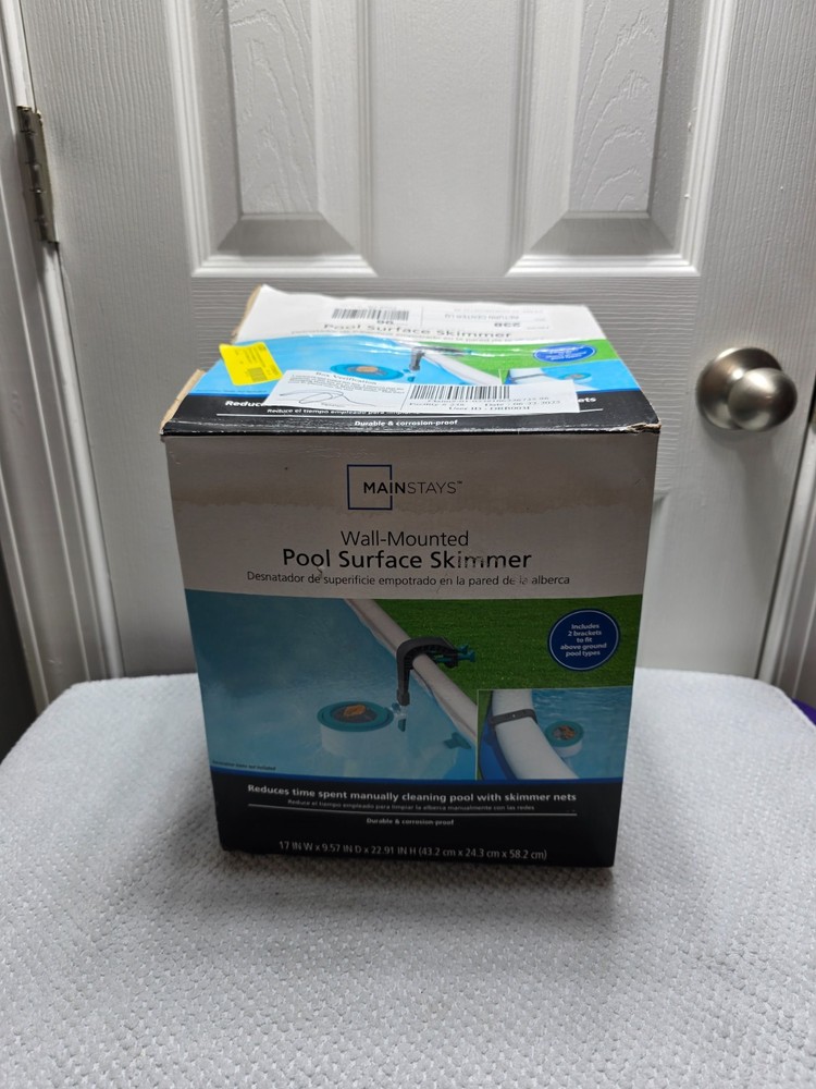 Mainstays Wall-Mount Pool Surface Skimmer Include 2 Brackets To Fit Above Pool M