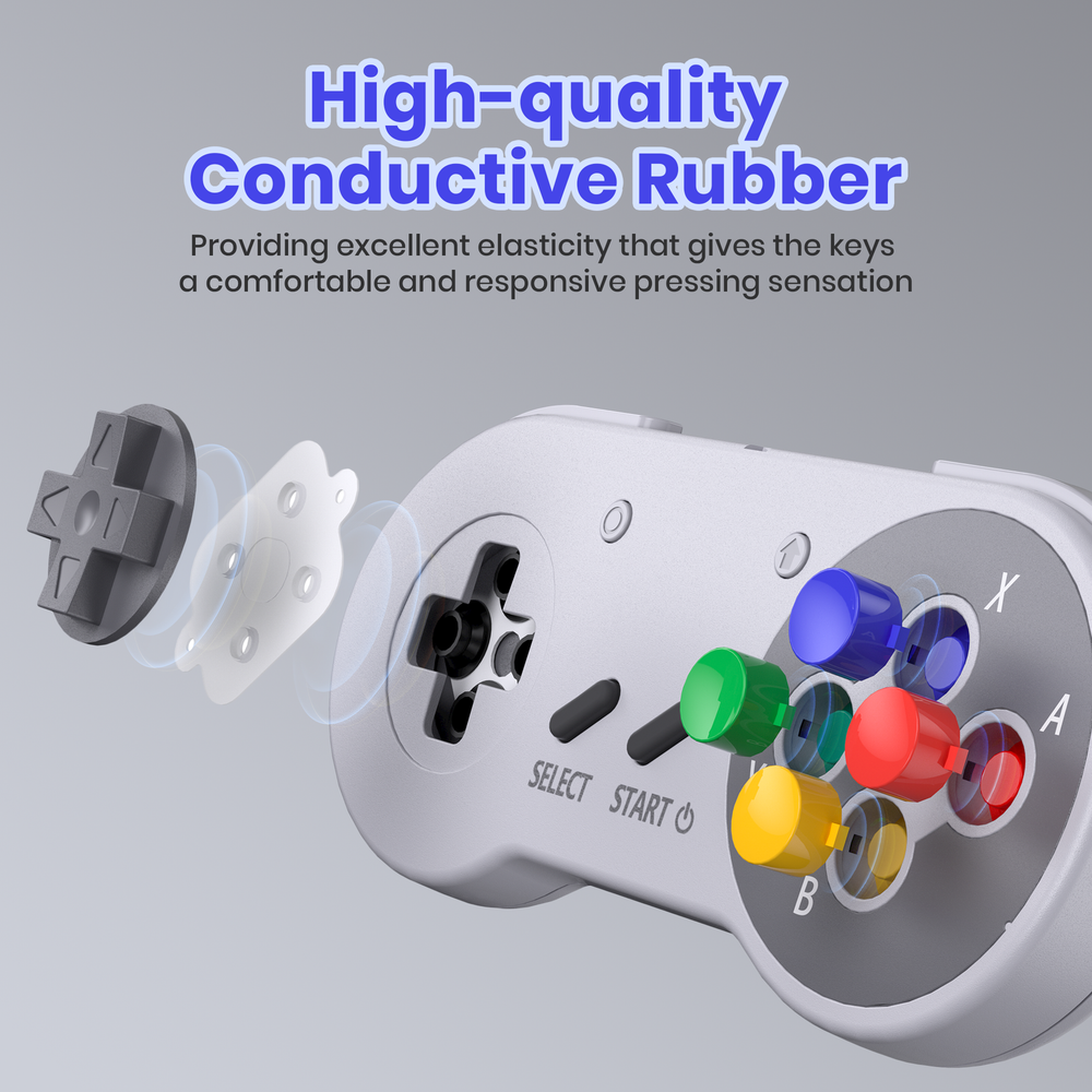 Wireless SNES Switch Controller Compatible SNES,Switch, PC, Mac OS,Raspberry Pi