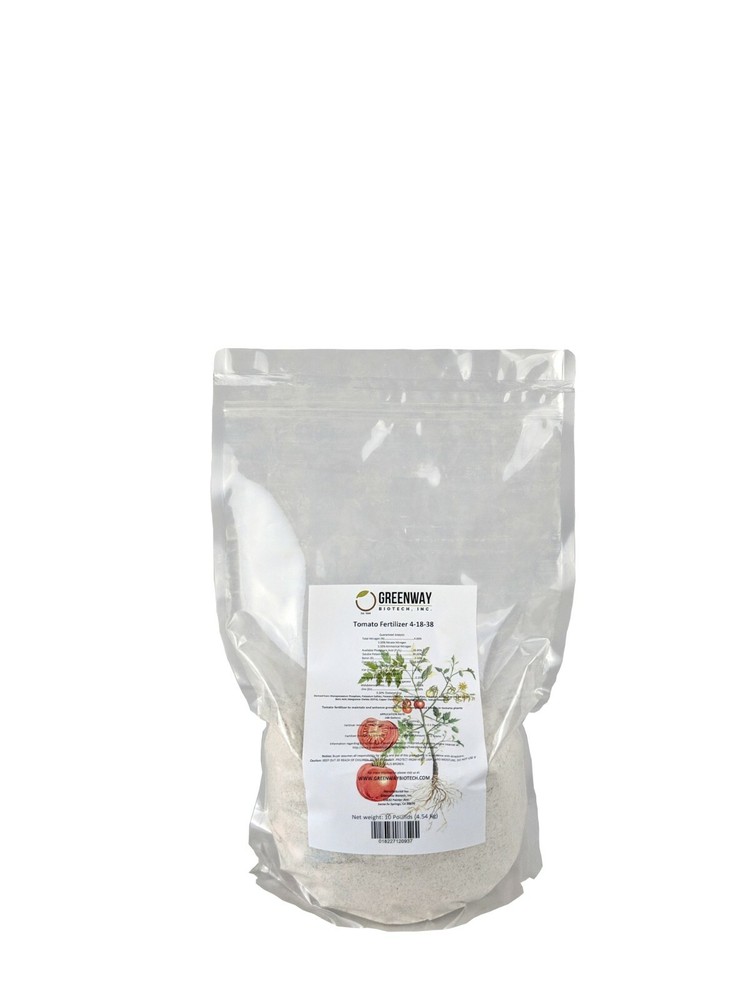 Tomato Fertilizer 4-18-38 + Micros 10 Pounds - Makes 2000 Gallons Hydroponics