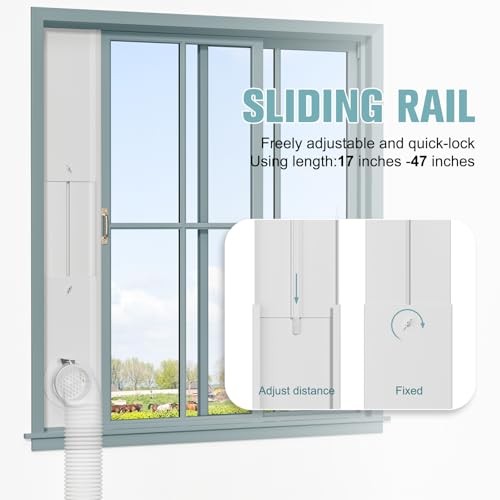 Window Duct Kit Dryer Window Vent Kit for 4” Dryer Window Vent Panel Kit