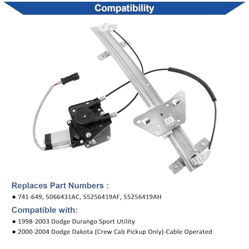 741-649 Power Window Regulator with Motor Compatible Front Left Driver Side
